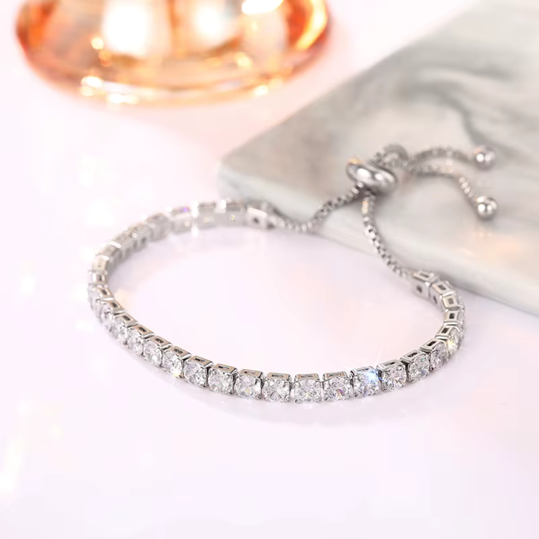 Navando | Verstelbare Tennisarmband Met Zirkonia