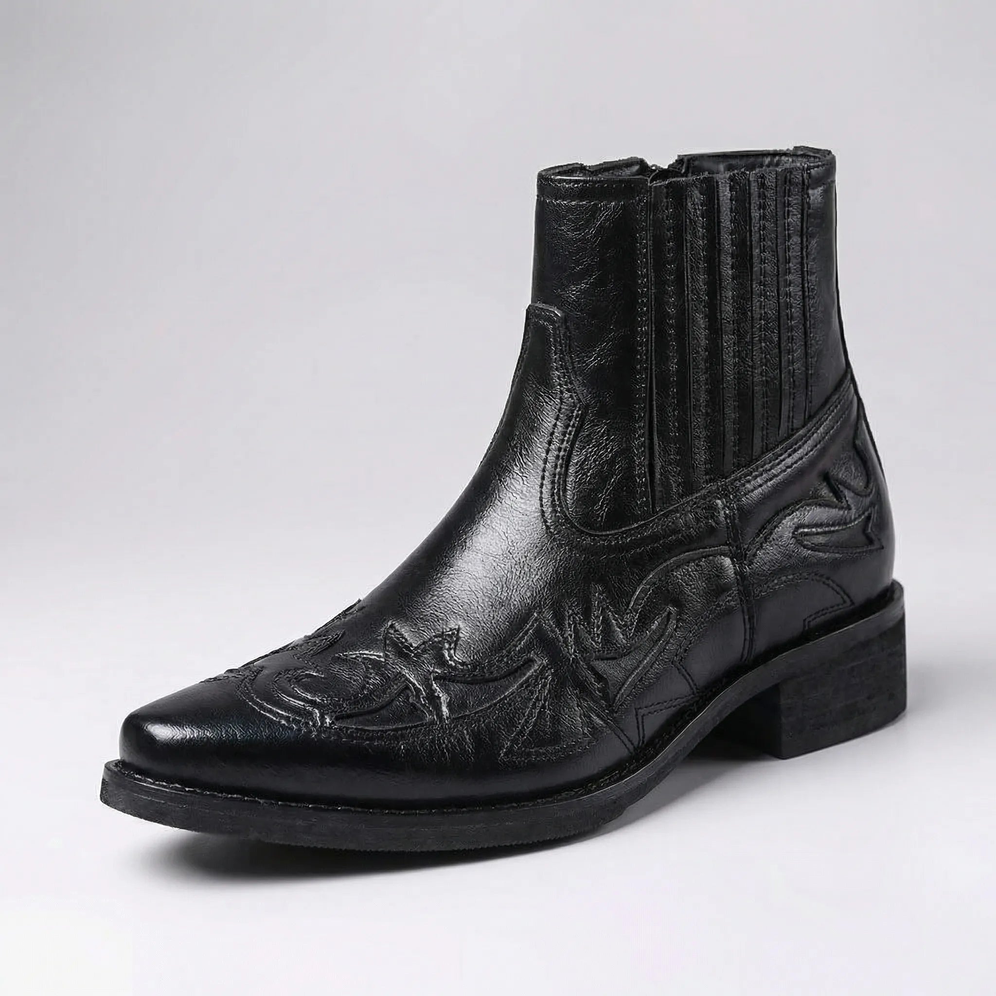 Navando | Vintage Western Enkellaarzen Voor Heren