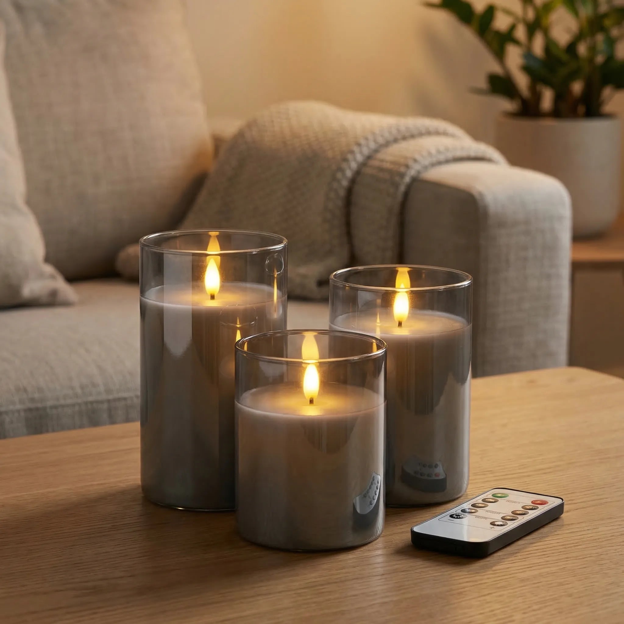 Navando | Vlamloze LED-Kaarsen Set Van 3
