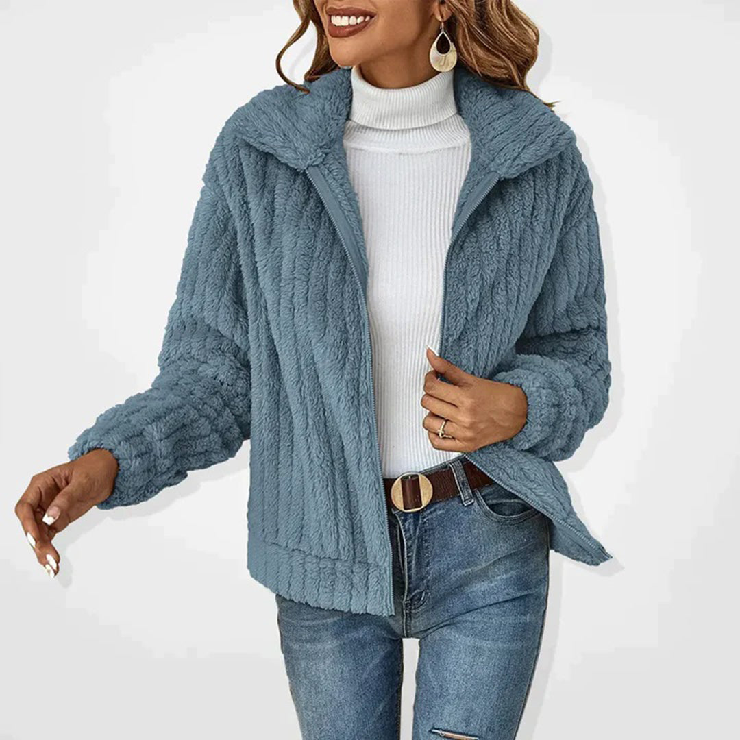 Noa | Lange fleece vest met ritssluiting 2