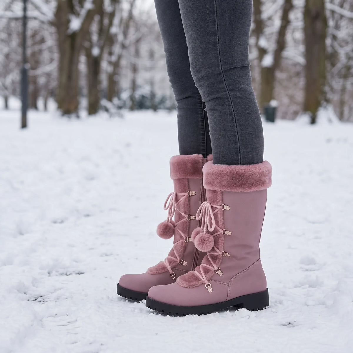 Noë | Halfhoge Winterlaarzen Met Zachte Omslag
