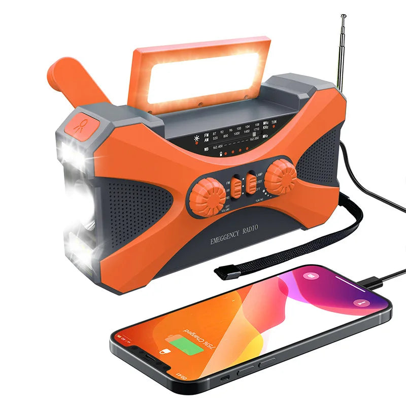 Noodradio | Zonne-energie, handcrank, dual speaker 7