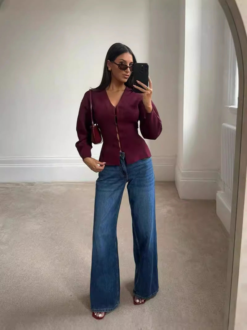 Trui_en_Rok_Set_Bordeaux_Dames_Tweedelige_Set_Outfit_Victoria_Mae_Nederland_Belgie