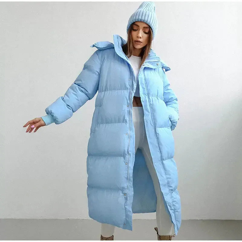 Sophia - Long Manteau d'Hiver Matelassé pour Femme