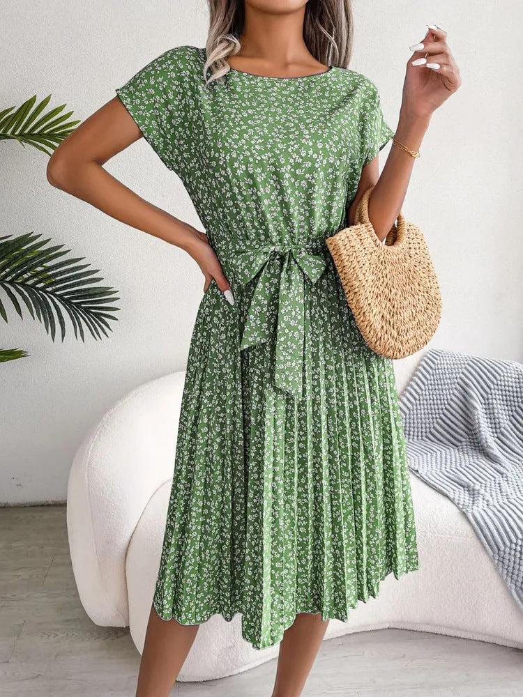 Naima - Casual en Comfortabele Jurk met Korte Mouwen en Ronde Hals voor Dames