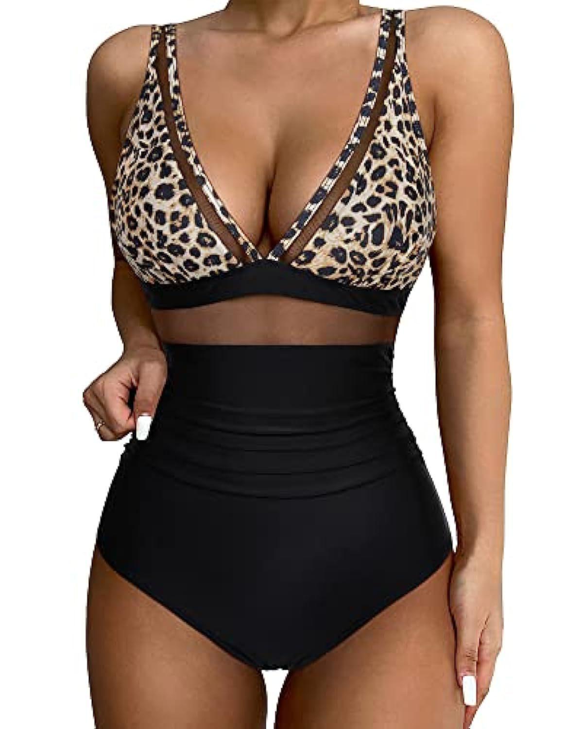 Samantha - Elegant en Vrouwelijk Eendelig Badpak met Hoge Taille - Corrigerende Buik