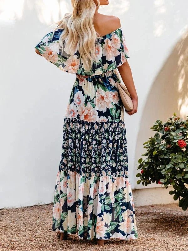 Off-Shoulder Maxi Jurk | Navando