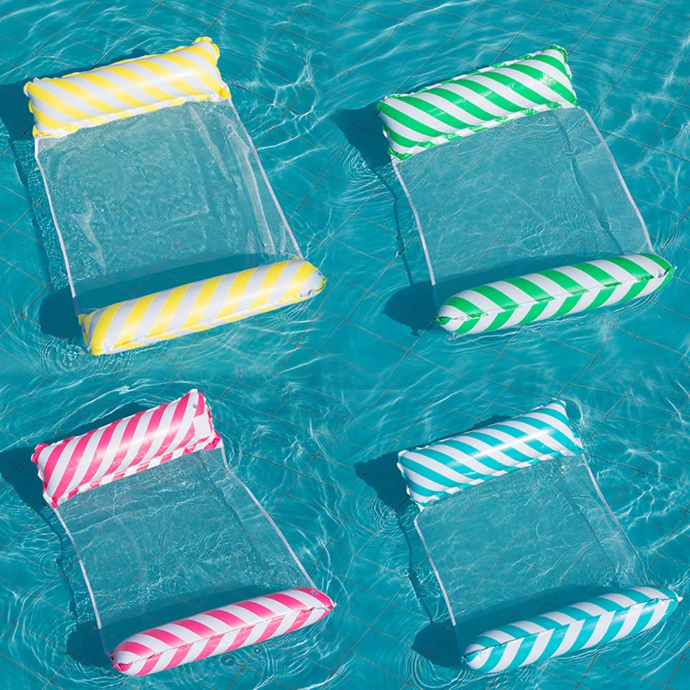 Opblaasbare Waterhangmat Met Net | Navando