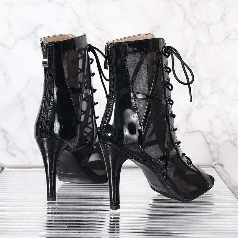 Open Neus Stiletto Met Vetersluiting | Navando