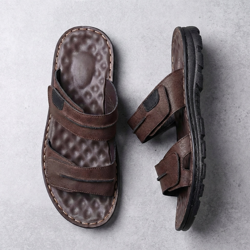 Open Sandalen Met Dubbele Banden | Navando