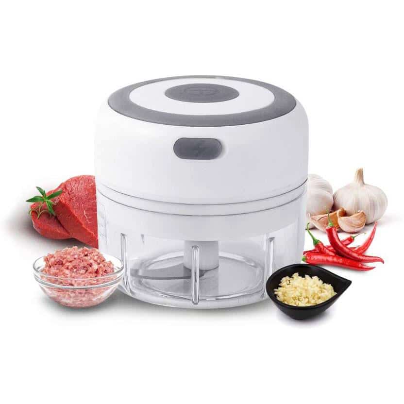 Oplaadbare mini hakmolen | Compact en draagbaar met roestvrijstalen messen 1