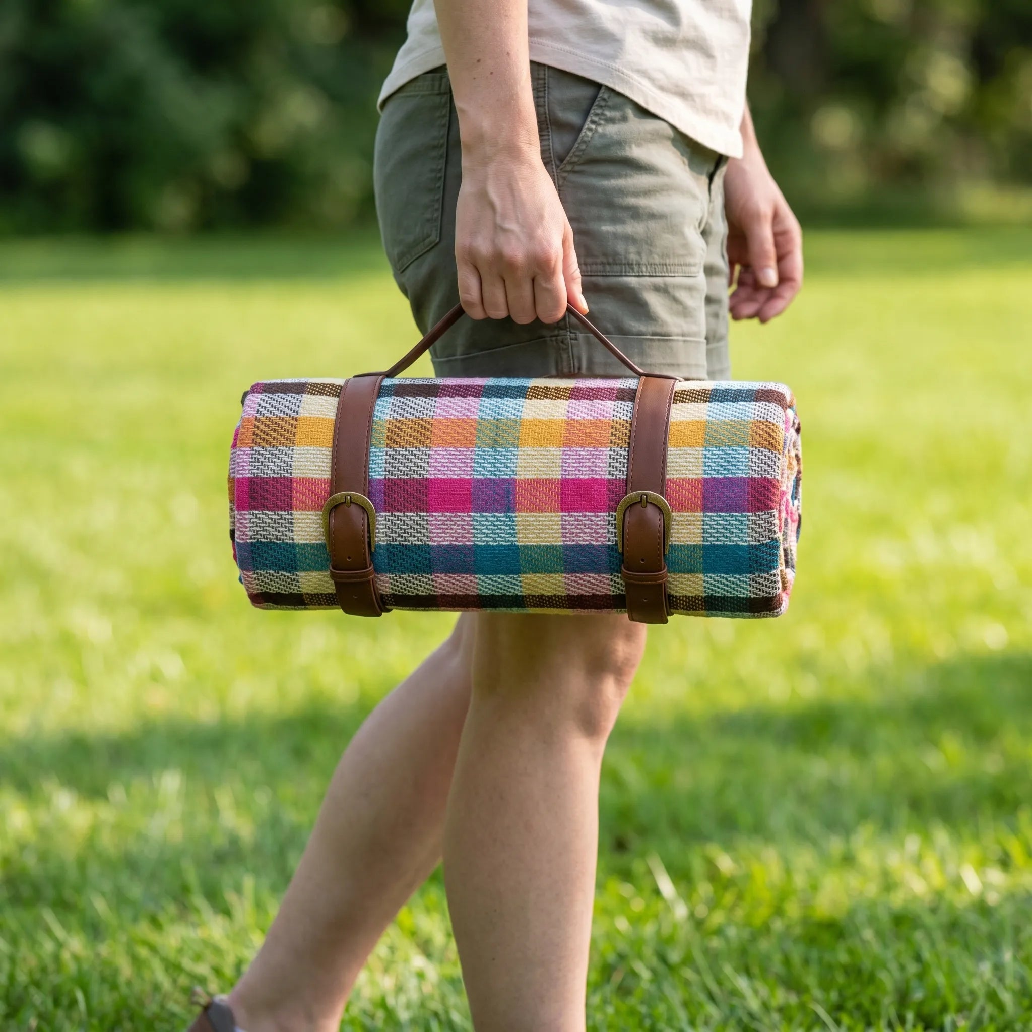 Opvouwbaar Gestreept Picknickkleed | Navando