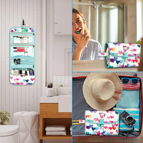 Opvouwbare Florale Hangende Toilettas | Navando