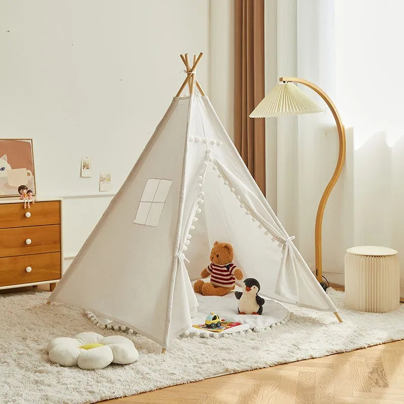 Opvouwbare Kindertent Met Houten Palen | Navando