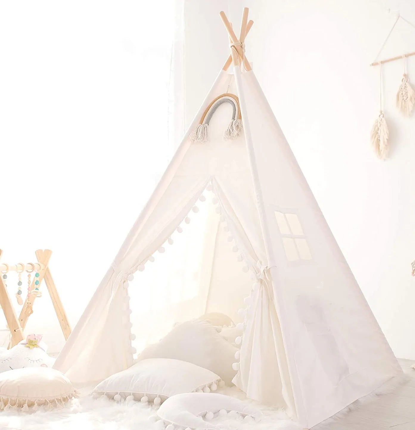 Opvouwbare Kindertent Met Houten Palen | Navando