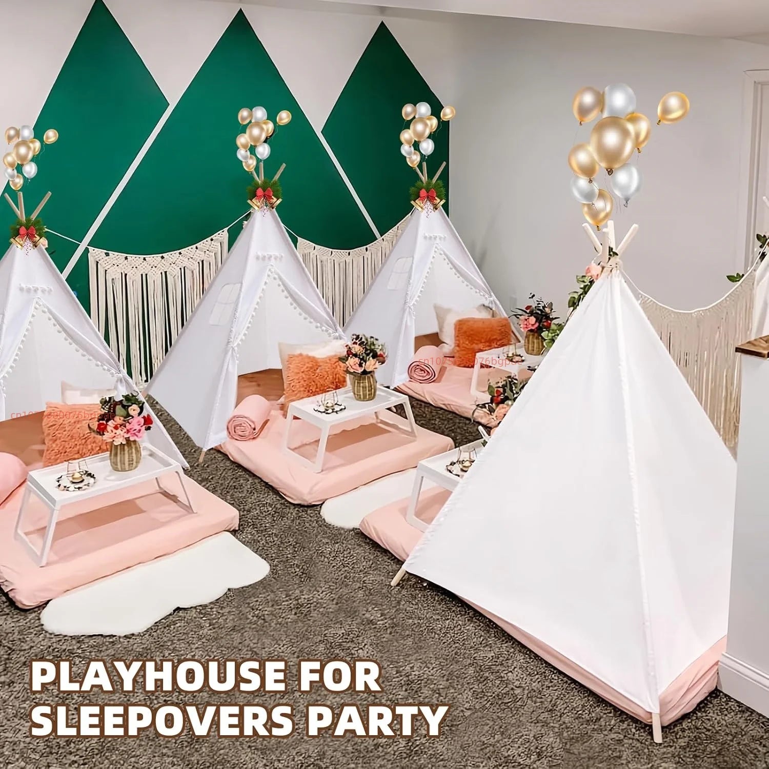 Opvouwbare Kindertent Met Houten Palen | Navando
