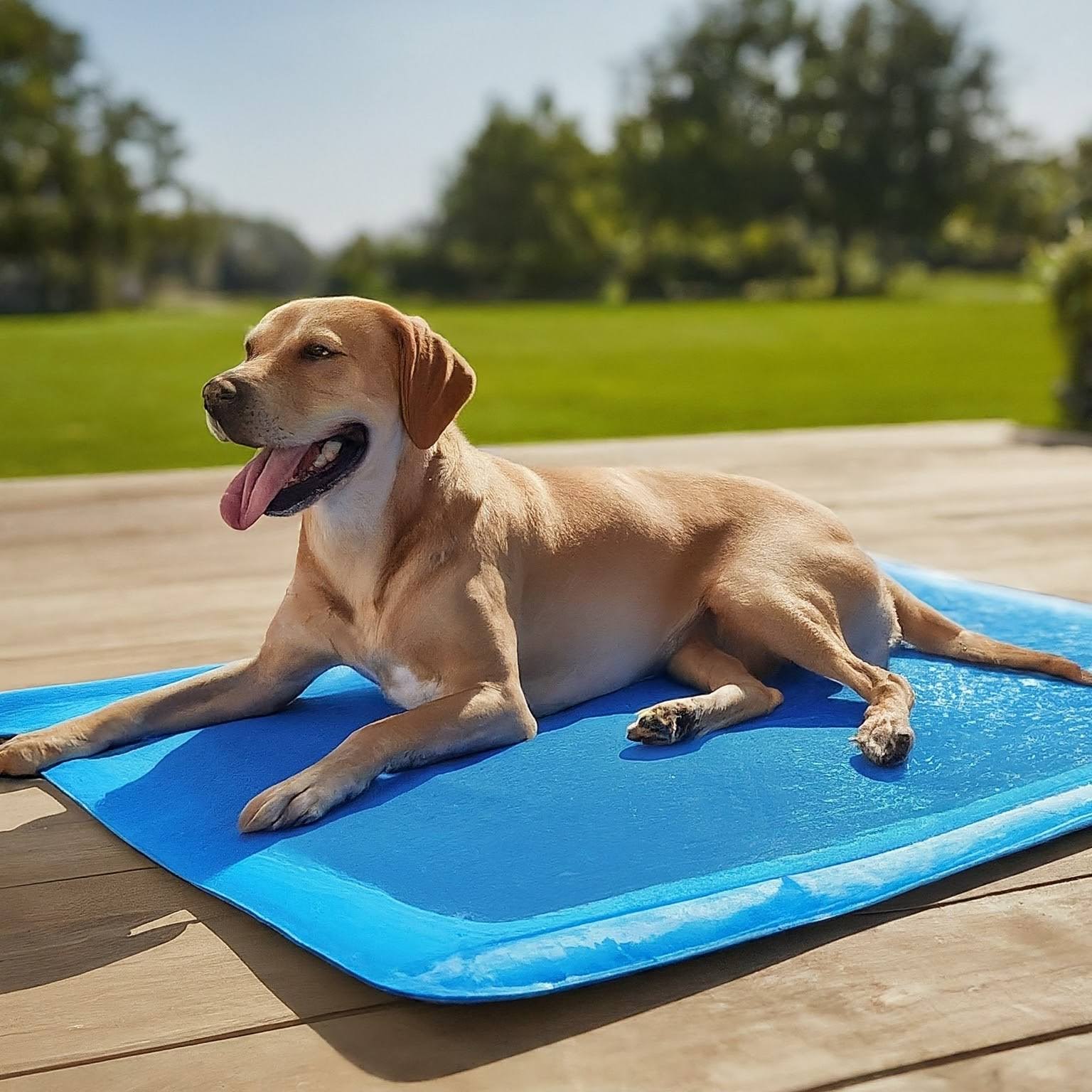 Opvouwbare Lichtblauwe Koelmat Voor Honden | Navando