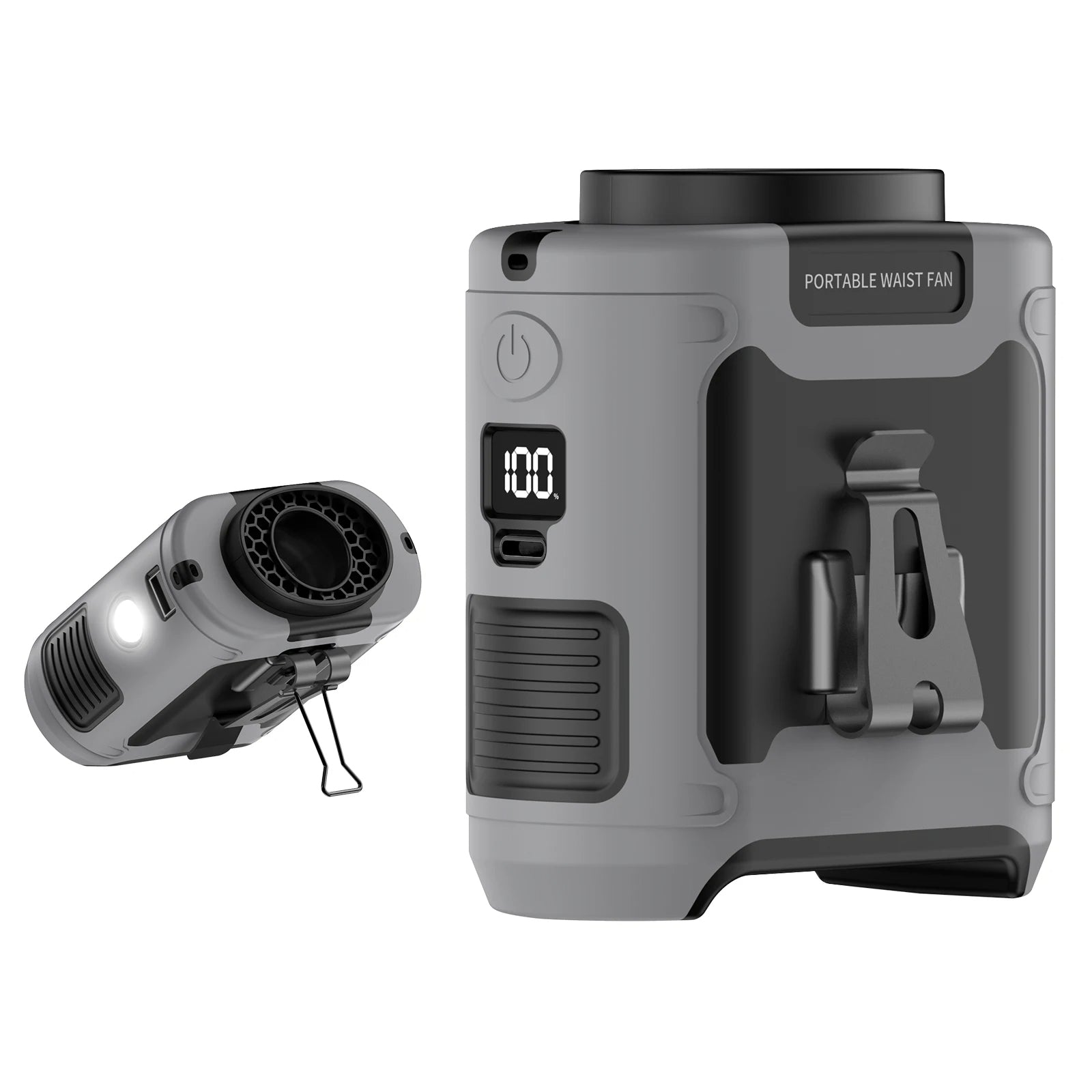 Outdoor Essentials | Draagbare ventilator met LED-licht en powerbank 0