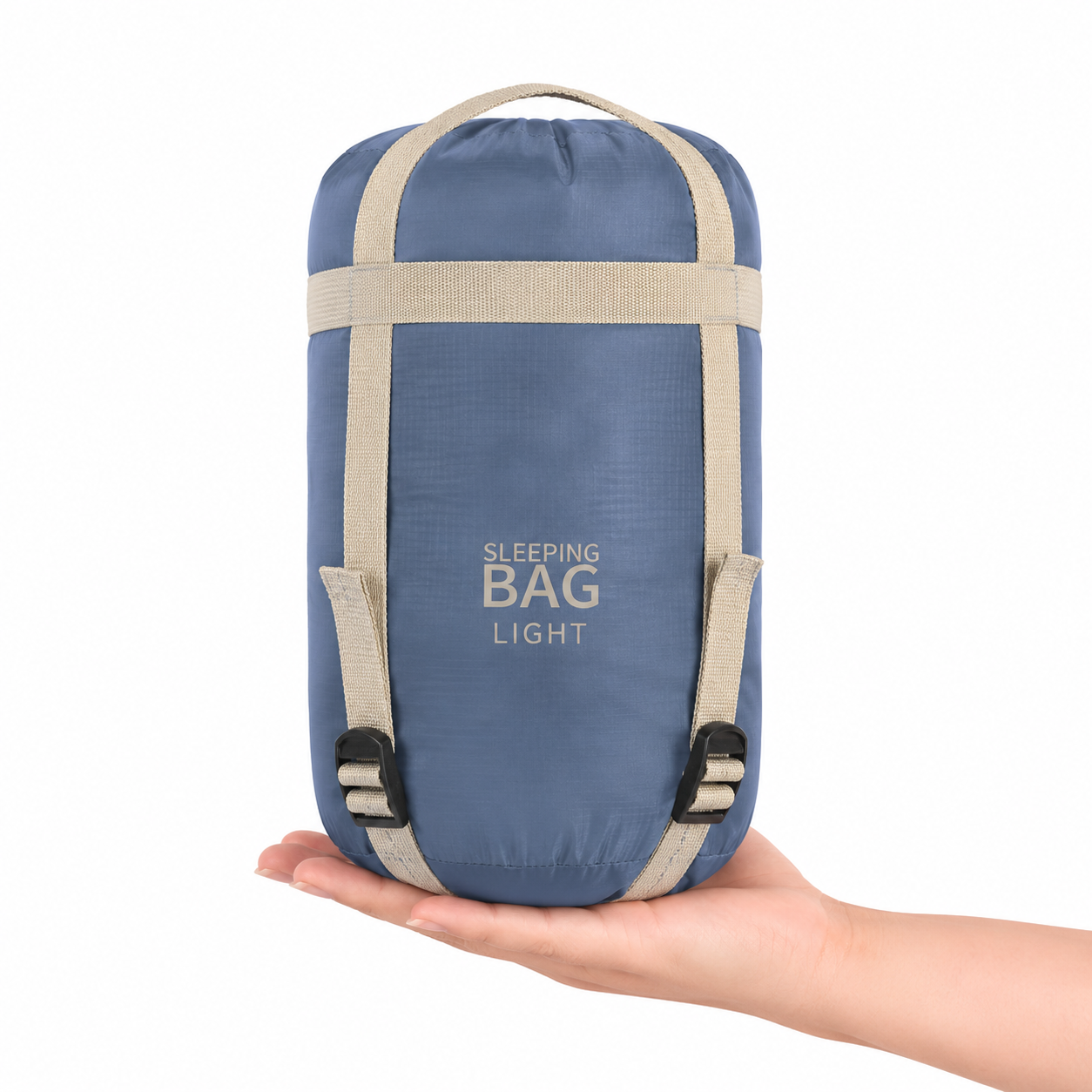 Outdoor Essentials | Dubbellaagse slaapzak met compressiesysteem Lichtblauw