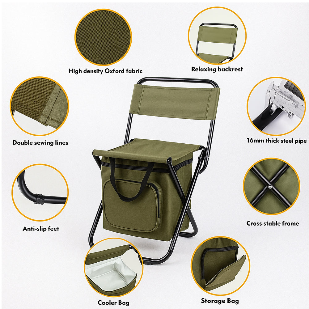 Outdoor Essentials | Opvouwbare campingstoel met koeltas 7