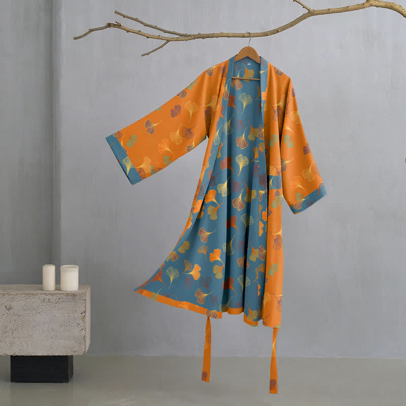 Ownkoti | Ginkgo Biloba katoen kimono-jas 10