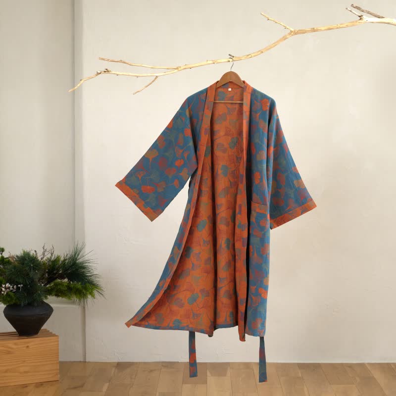 Ownkoti | Ginkgo Biloba katoen kimono-jas 8