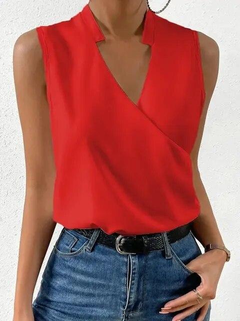 Olivia - Stilvolles und Elegantes Top mit V-Ausschnitt für Damen