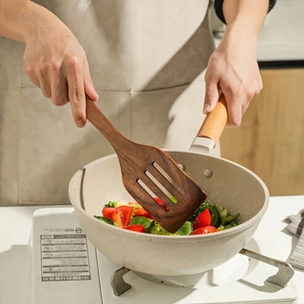 Premium | Teakhouten kookgerei set met 7 delen 3