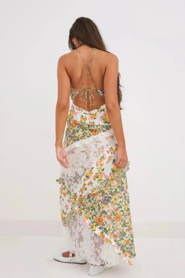 Rosalie | Gelaagde jurk met diepe halslijn en ruchedetails 2