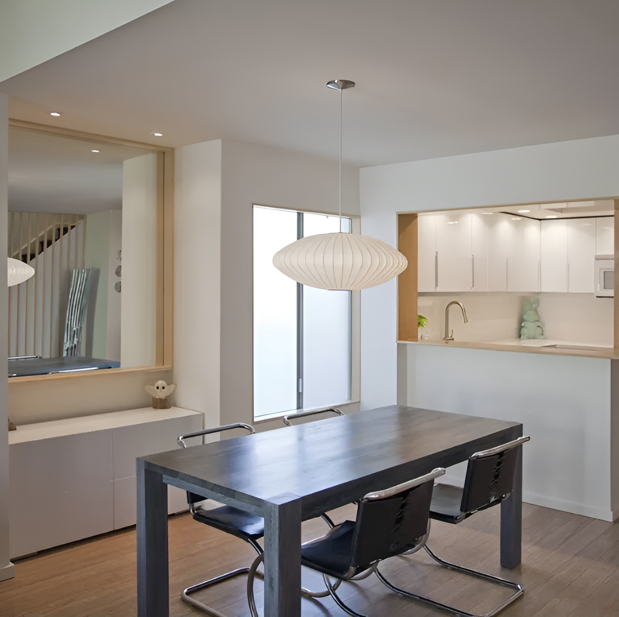 RoundRipples | Witte stoffen hanglamp met ronde luifel 3