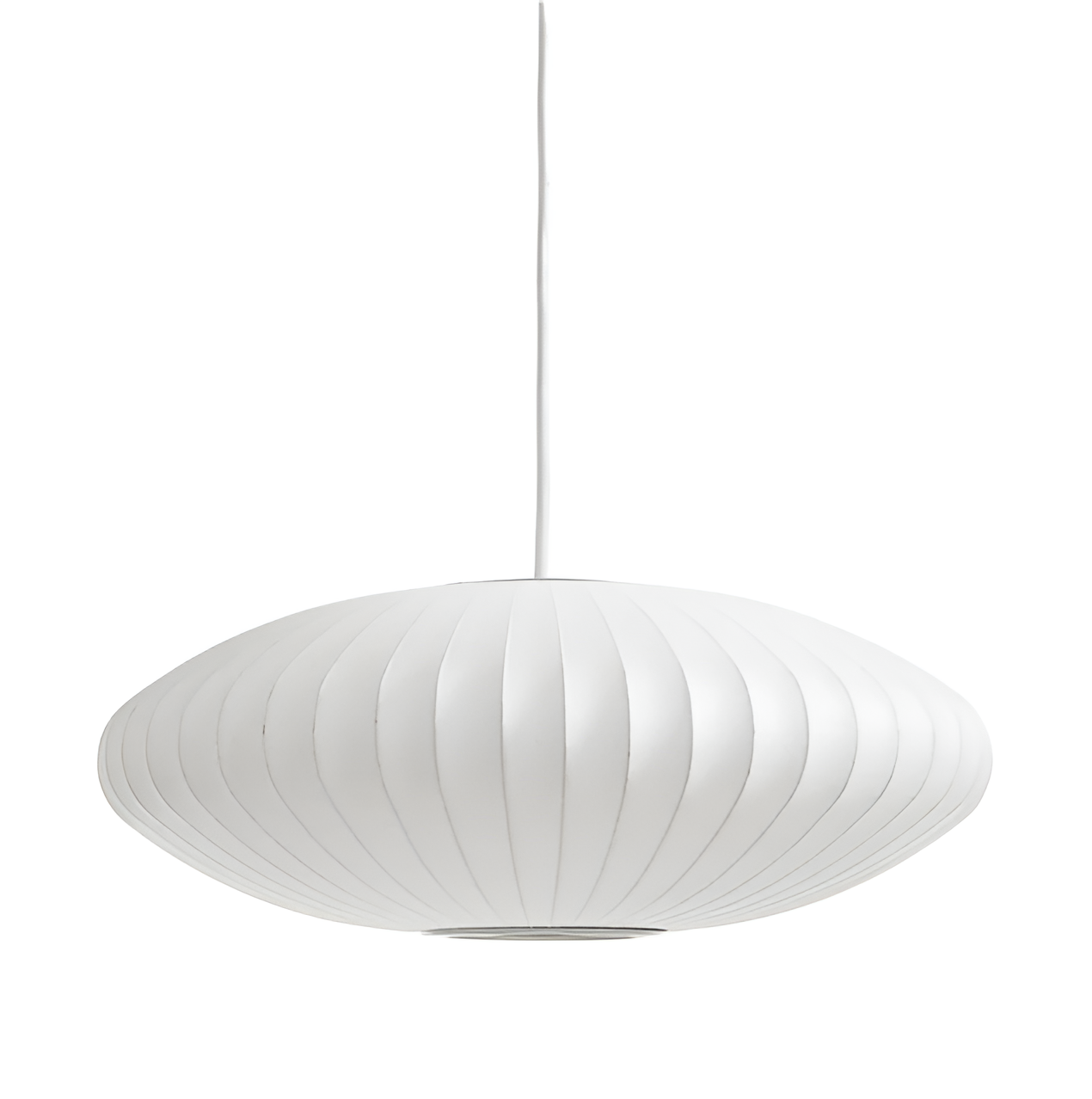 RoundRipples | Witte stoffen hanglamp met ronde luifel 4