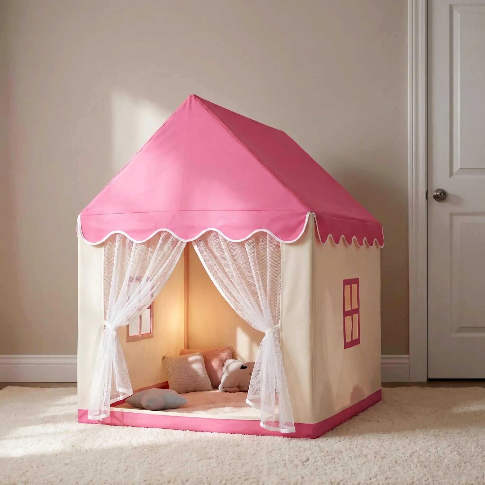 Roze Speeltent In Huisvorm | Navando