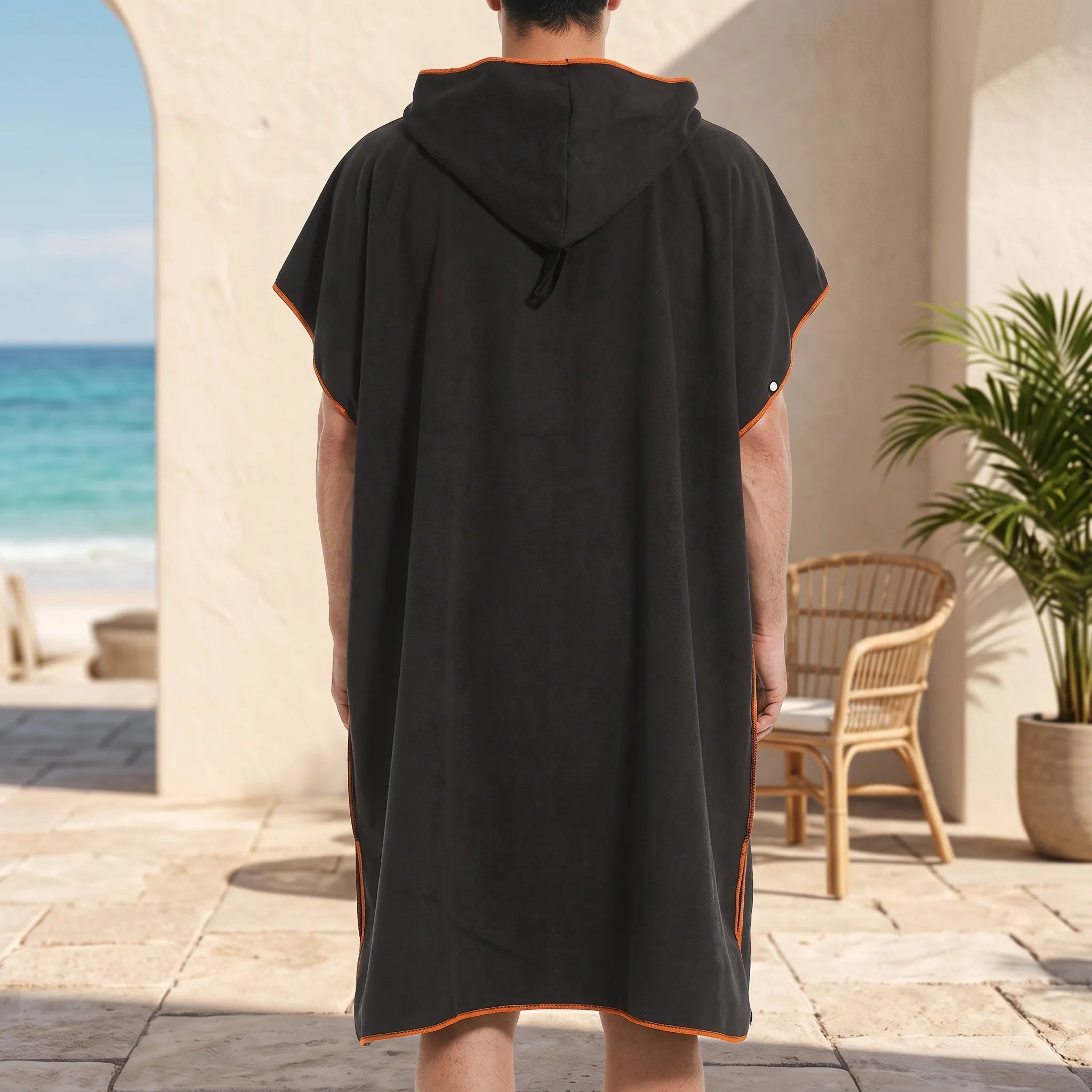 Ruime Sneldrogende Surfponcho Met Capuchon | Navando