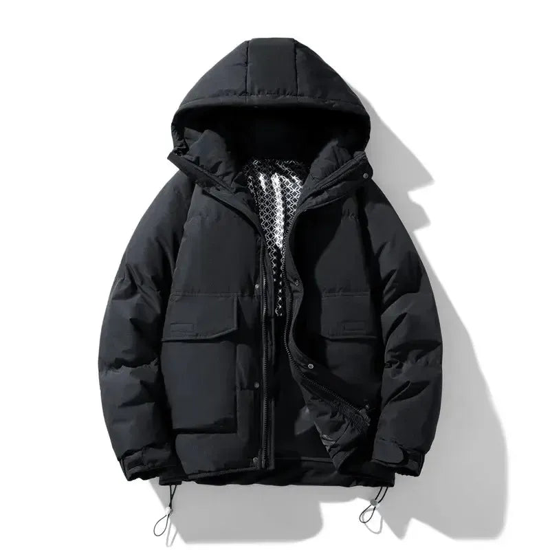 Stefan - Manteau d'Hiver Imperméable avec Capuche pour Homme