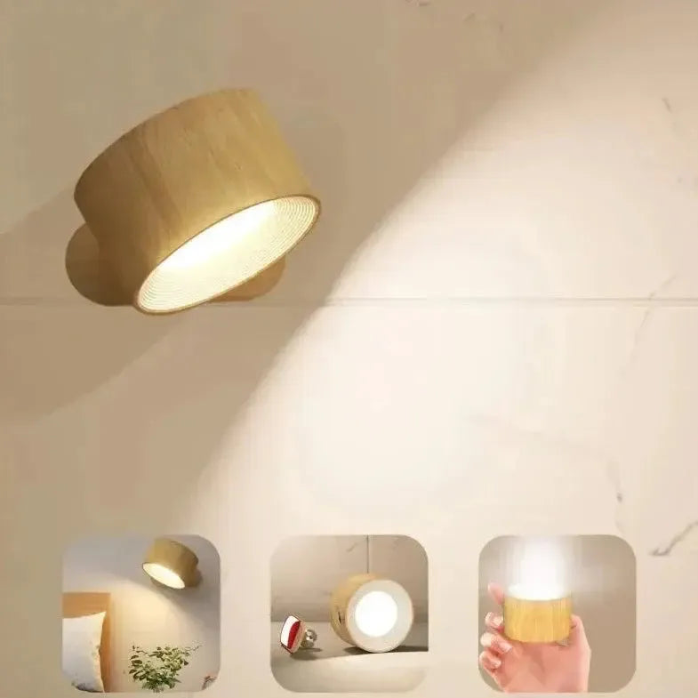 LumièreStick – Draadloze en Energiezuinige Wandlamp met 360° Rotatie