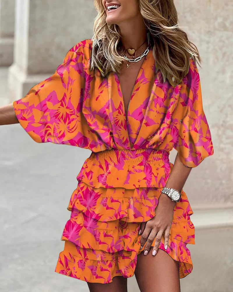 Robe Jasmia - Mini Robe Stylée à Imprimé