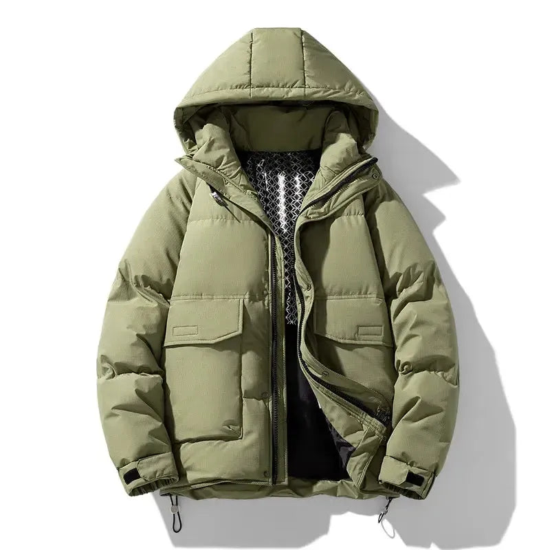 Stefan - Manteau d'Hiver Imperméable avec Capuche pour Homme