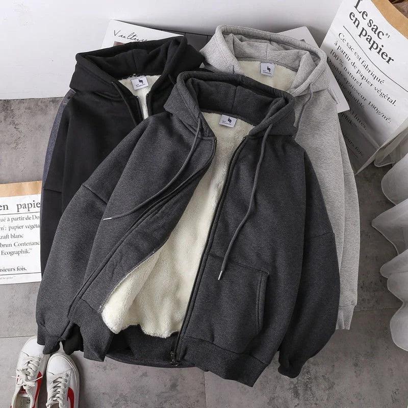 Ava - Winterhoodies Effenkleurige hoodies voor dames