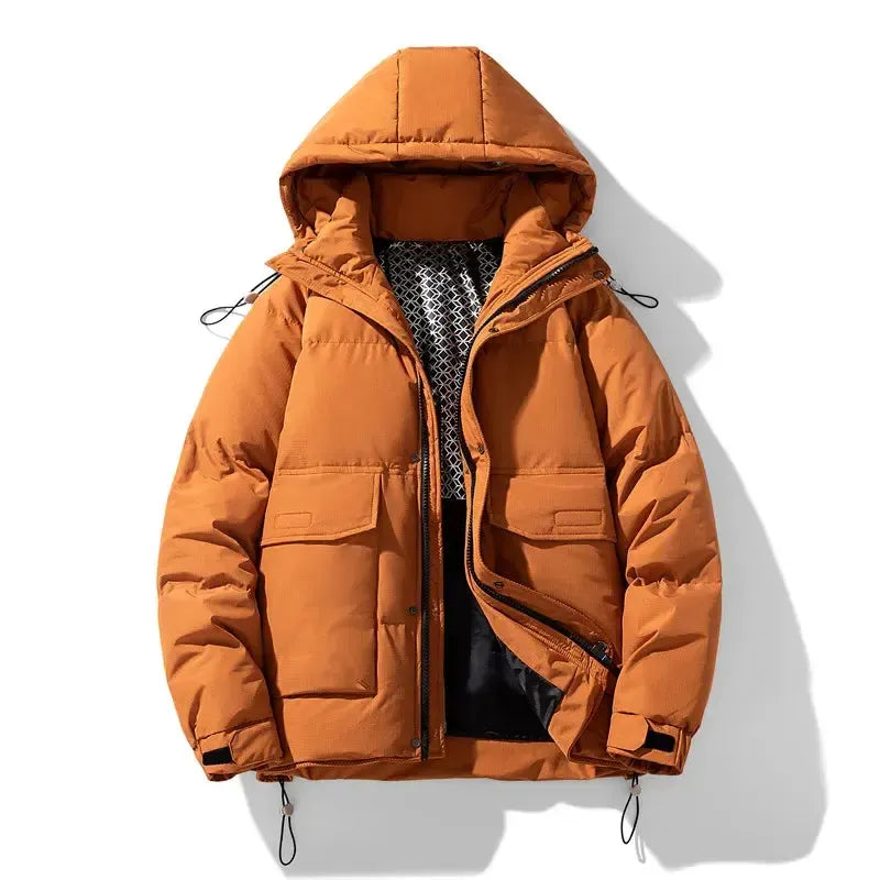 Stefan - Manteau d'Hiver Imperméable avec Capuche pour Homme
