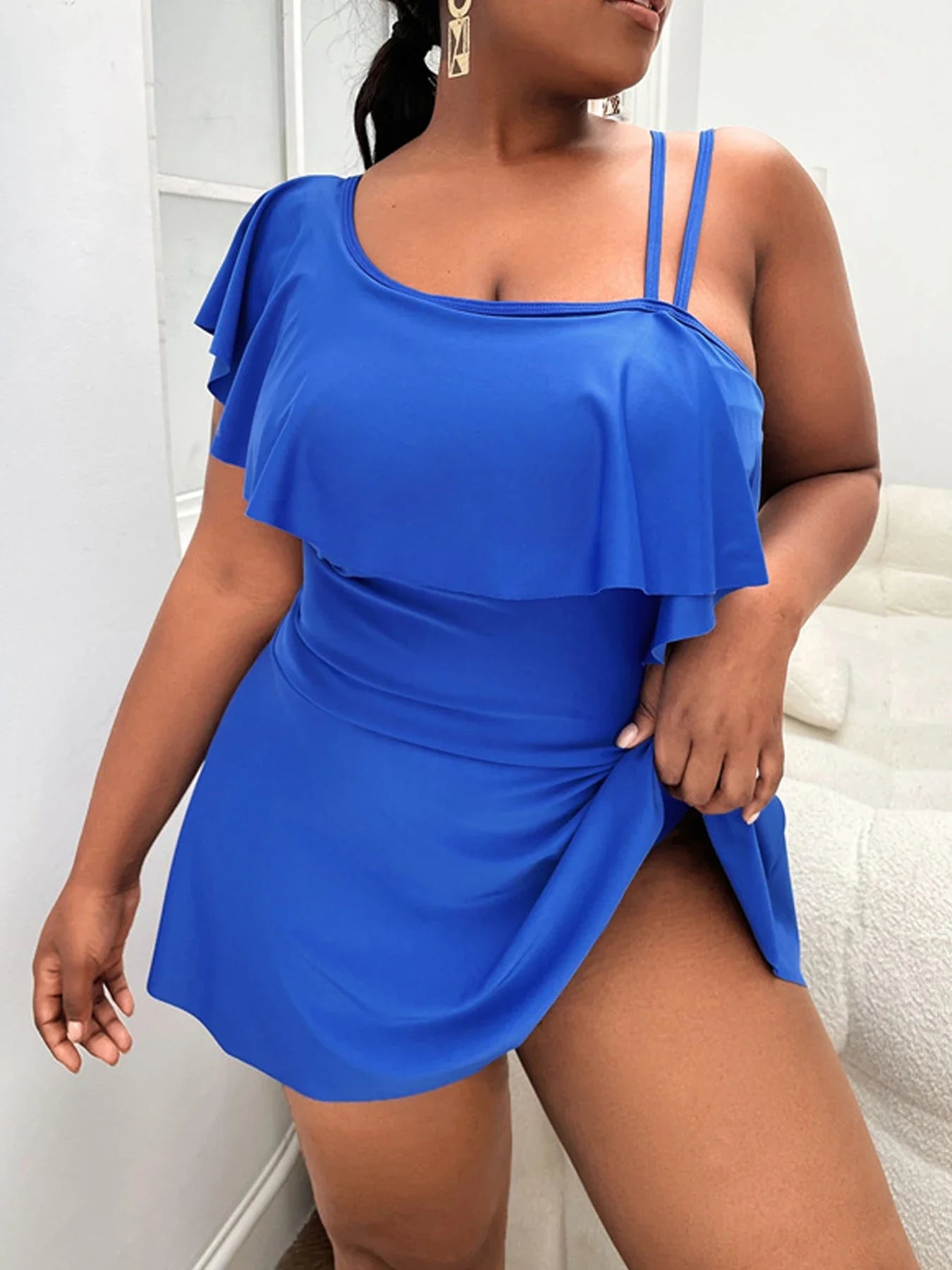 Robine - Comfortabel Badpak voor Grote Maten en Plus Size met Ruffles