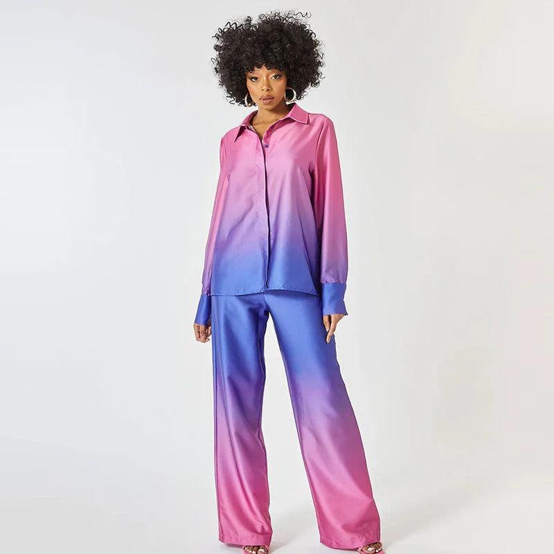 Elena - Elegantes zweiteiliges Set mit geraden Hosenbeinen für Damen - Stilvolle und einzigartige Outfits