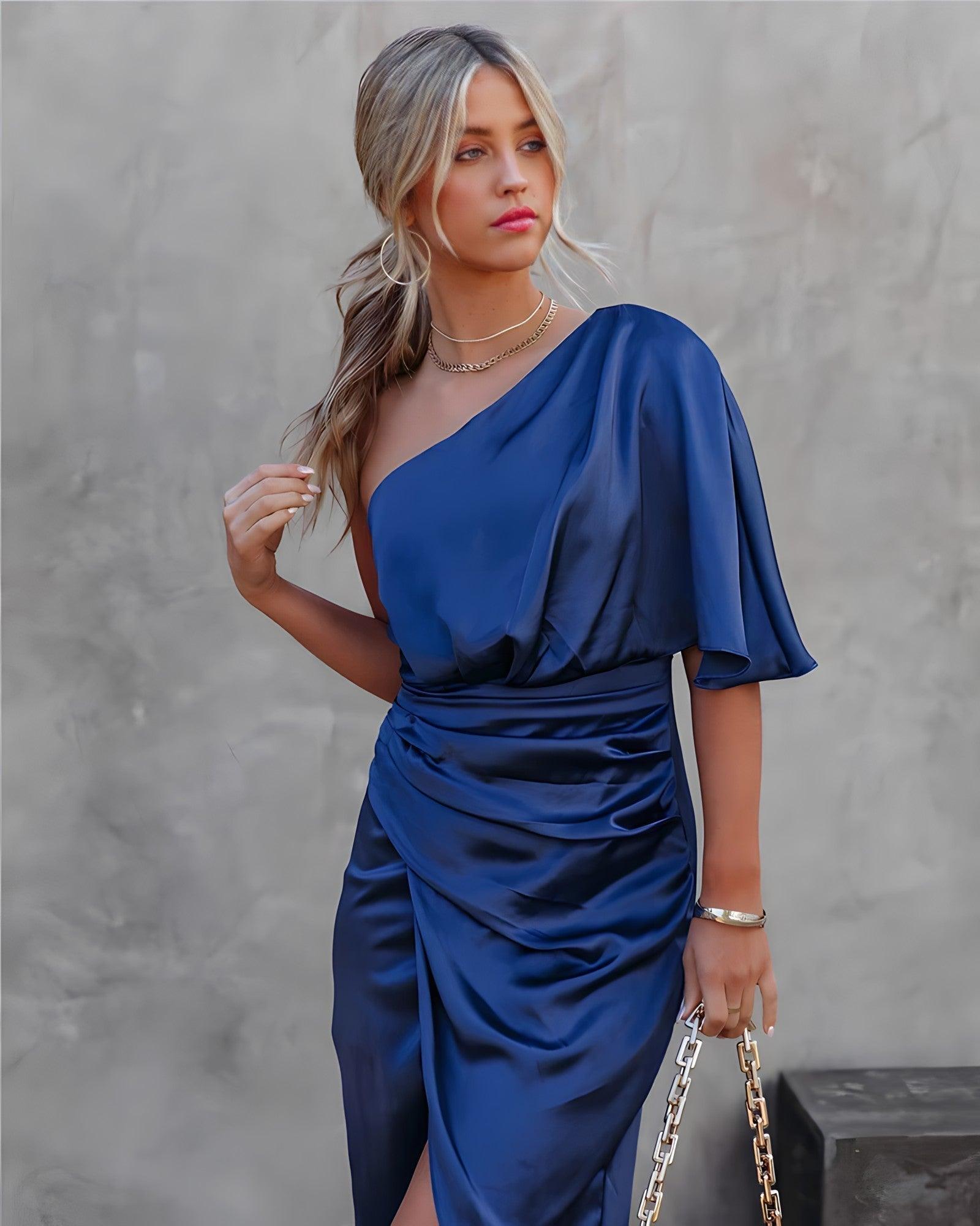 Arabella - elegant cocktailjurk met één schouder