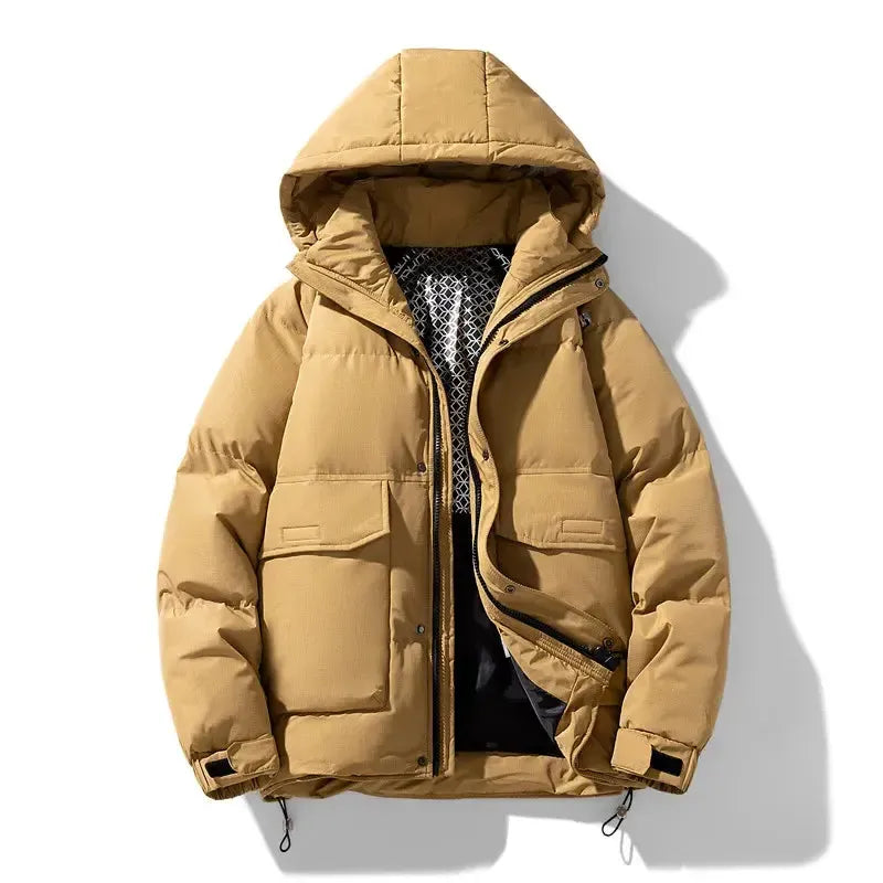 Stefan - Manteau d'Hiver Imperméable avec Capuche pour Homme