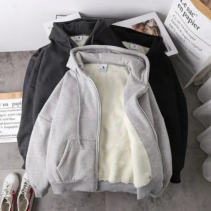 Ava - Winterhoodies Effenkleurige hoodies voor dames