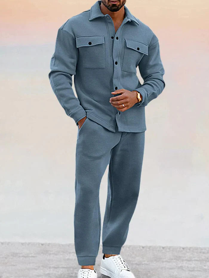 Ralph - Tweedelige Suède Look Lounge Set voor Heren