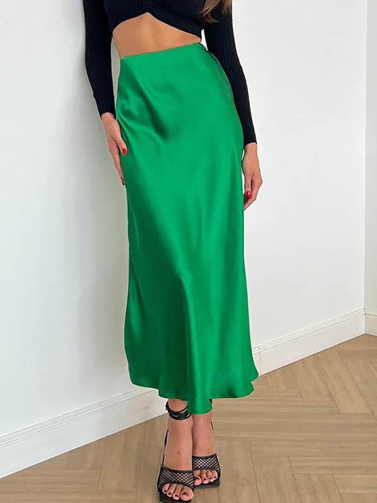 Katriane - De elegante satijnen midirok