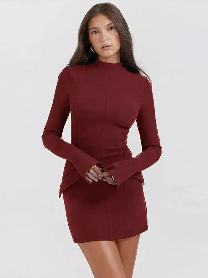 Satijnen mini-jurk voor dames met A-lijn en elegant silhouet 8