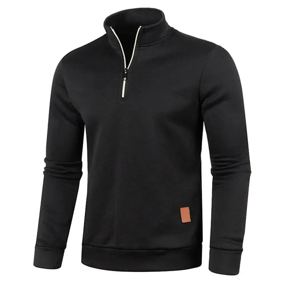 Max – Atletisch Shirt met Halve Rits voor Heren