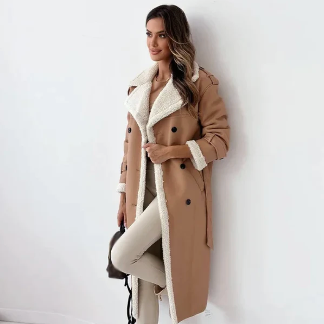 Winteras. Dames. Winter. Teddy. Warm. Trenchcoat. Victoria Mae. Nederland. Belgie. Fashion