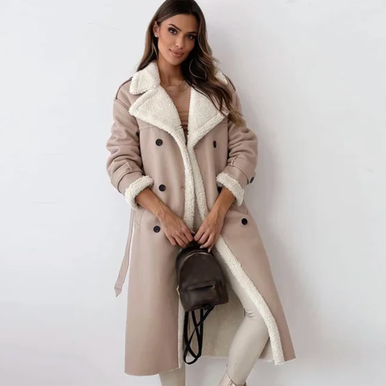 Winteras. Dames. Winter. Teddy. Warm. Trenchcoat. Victoria Mae. Nederland. Belgie. Fashion